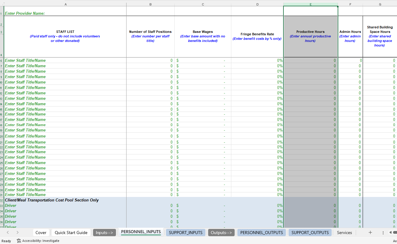 appendix g 5 productive hours spreadsheet