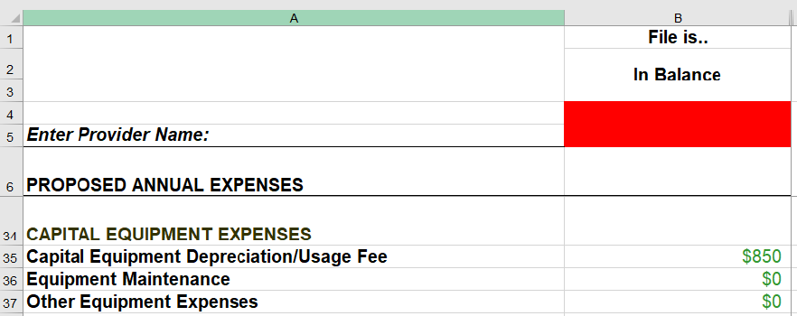 appendix g 5 proposed annual expenses